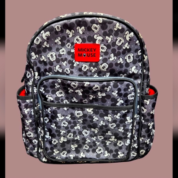 Disney Other - Mickey Mouse⭐️ Kids Backpack - Black, White & Red (2 For 1, Xtra Mickey Bag) GUC